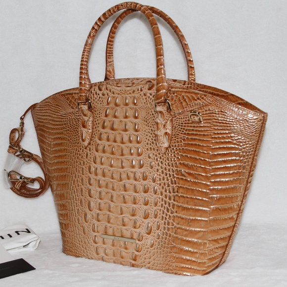 Brahmin Jeanne Tote Bag Honey Brown Melbourne Leather Purse NWT - Picture 4 of 7